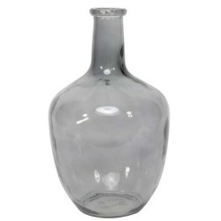 Large Glass Bottle Flower Vase Dove Grey 29cm - GL018 3A