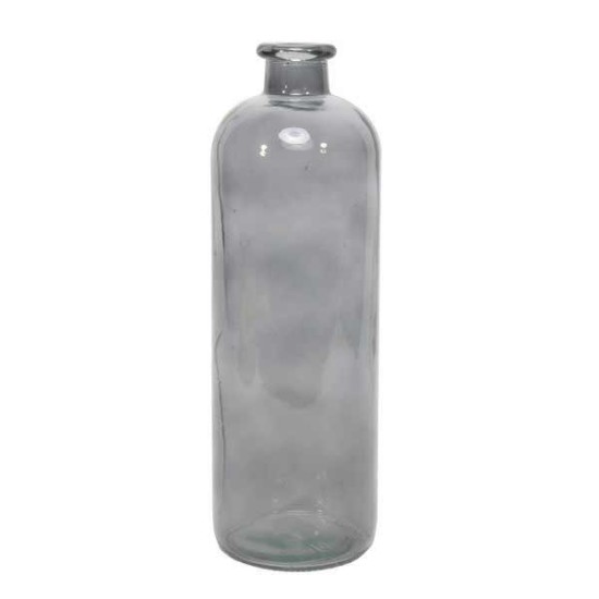 Glass Bottle Flower Vase Dove Grey 33cm - GL019 3B