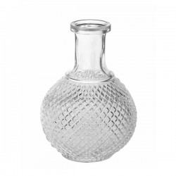 Diamond Clear Glass Bud Vase 15cm - GL045 1D
