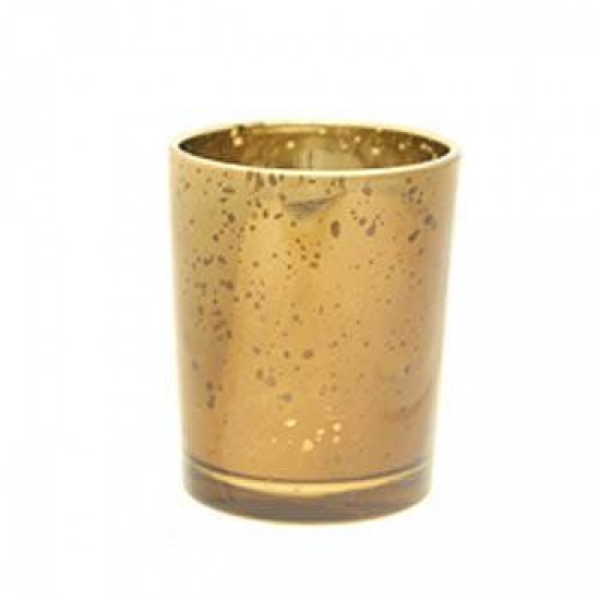 Glass Votive Candle Holder Antique Gold - GL013 5C