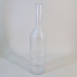 Clear Glass Wine Bottle Flower Vase 31cm - GL110 11B