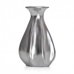 Home Store Silver Metallic Ceramic Bud Vase 11cm - VS048 3C