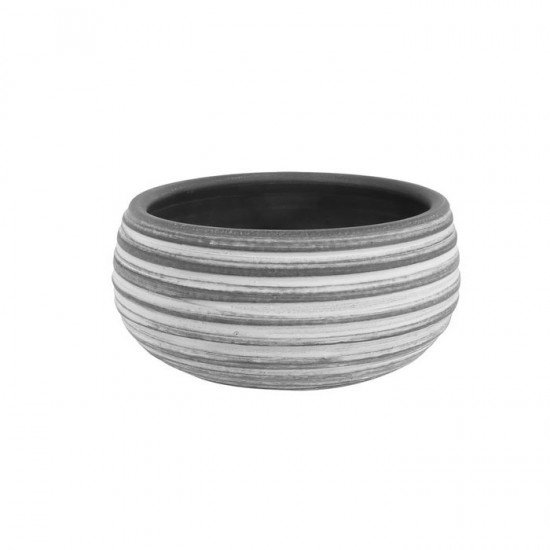 Lyon Earthenware Bowl Grey 20cm -  BOW009 11A