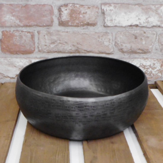 Metal Bowl Graphite Grey 24cm - BOW014 9A Metal Bowl Graphite Grey 24cm - BOW014 9A