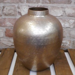 Metal Vase Champagne Gold 28cm - VS016 4A