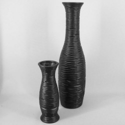 Ripple Vase 31cm Matte Black - VS061 1C