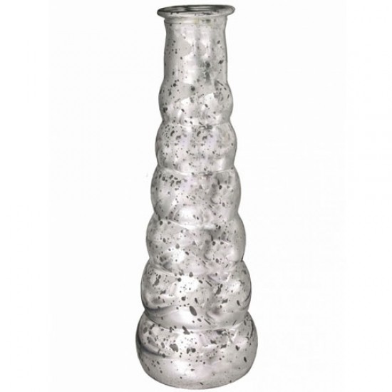 Silver Mercury Bubble Flower Vase 21cm - GL033 6B