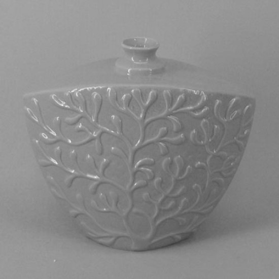 Small Pale Grey Coral Vase - VS050 5B