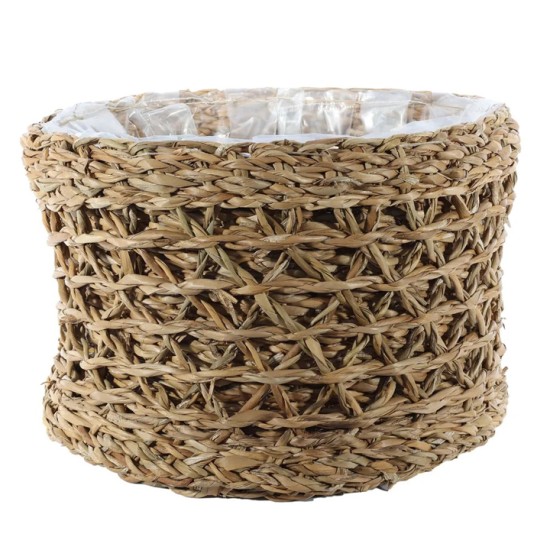 Round Natural Seagrass Basket 17cm x 27cm - BKT007 Round Natural Seagrass Basket 17cm x 27cm - BKT007