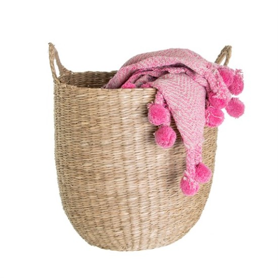 Woven Seagrass Storage Basket 37.5cm - BKT005 BC