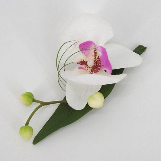 Artificial Orchid Boutonniere Buttonhole - COR002