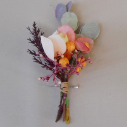 Berries and Blossom Buttonholes Orange - BH011