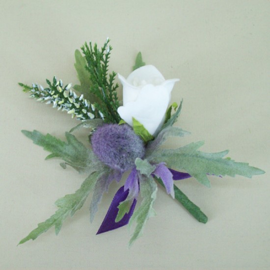 Thistle and Heather Buttonhole - ADEC02aa