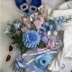 Something Blue Faux Flowers Elopement Bouquet - BLUE001