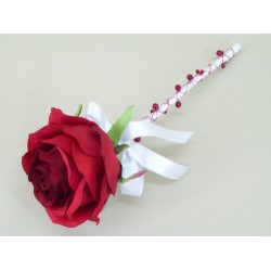 Red Rose Flower Wand - ABB002a