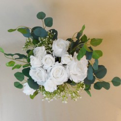 Coniston Faux Flowers Wedding Bouquet Bridesmaid - CON002