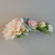 Bowness Faux Flowers Hair Slide Pink Peach - BOW004