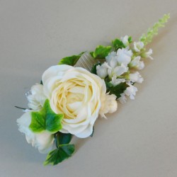 Loweswater Faux Flowers Hair Slide Cream - LOW004
