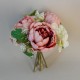 Ceres Peony and Hydrangea Wedding Posy Coral Peach 24cm - P018 II3