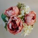 Ceres Peony and Hydrangea Wedding Posy Coral Peach 24cm - P018 II3