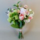 Bowness Faux Flowers Wedding Bouquet Pink Peach Bridesmaid - BOW002