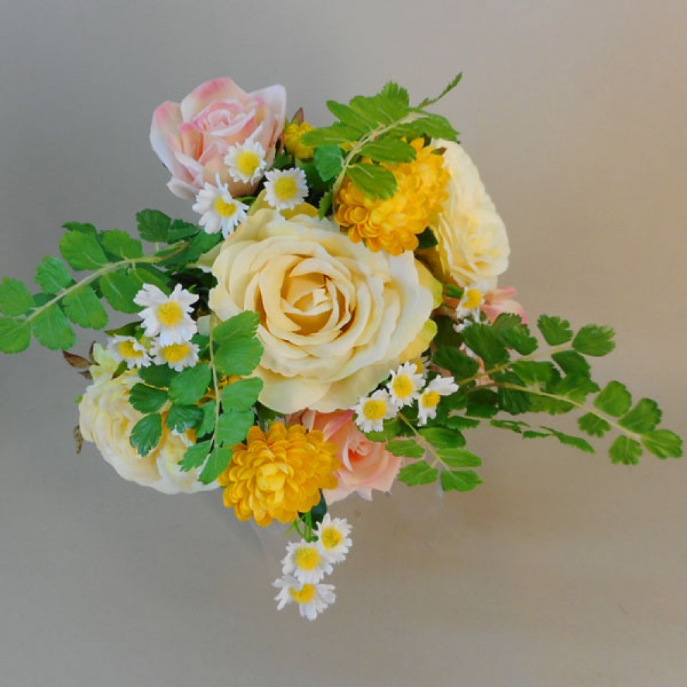 Buttermere Faux Flowers Wedding Bouquet Bridesmaid | Artificial Wedding ...