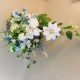 Skiddaw Faux Flowers Wedding Bouquet Blue Cream Bride - SKI001