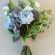 Skiddaw Faux Flowers Wedding Bouquet Blue Cream Bride - SKI001