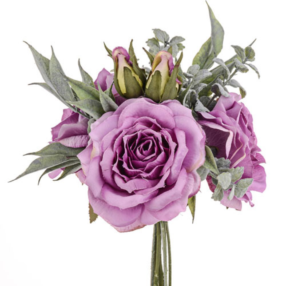 Sophia Roses Bouquet Lilac | Artificial Flowers