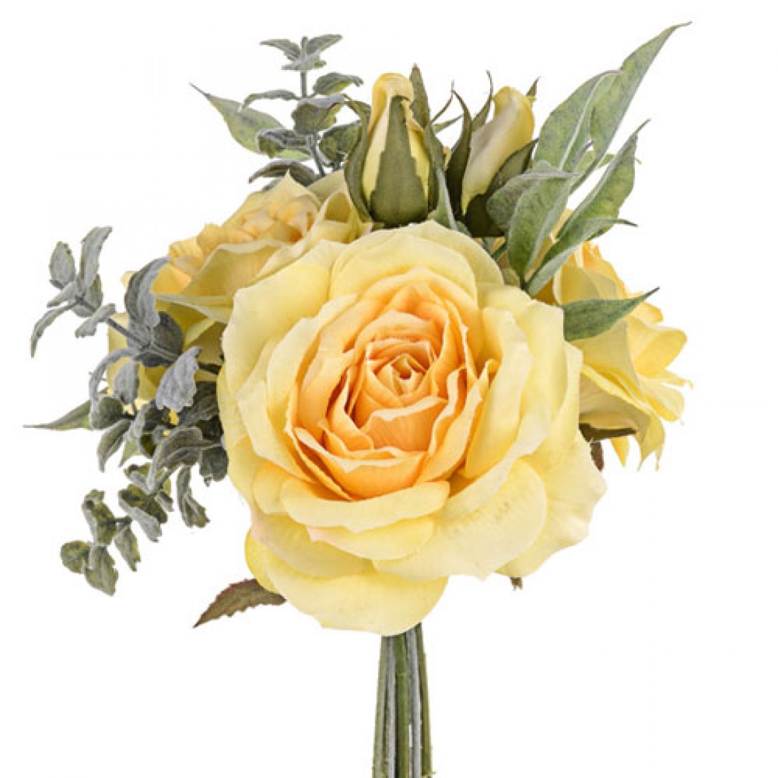 Sophia Roses Bouquet Lemon Yellow | Artificial Flowers