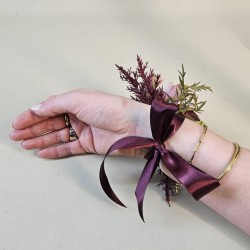 Cabernet Wrist Corsage - WCOR024