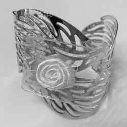 Eden Wrist Corsage Cuff SIlver - WCOR140