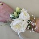 Cream Rose and Pearls Wrist Corsage - WCOR008