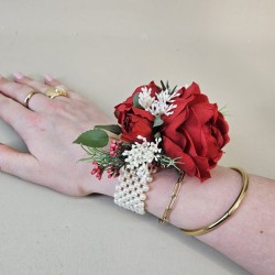 Roses are Red Wrist Corsage - WCOR017