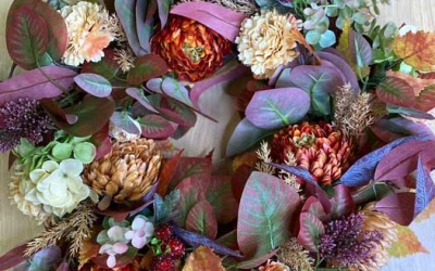 Harvest Wreath Tutorial Hot Glue Method