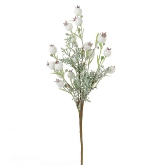 Artificial Snow Berries with Spruce Stem 45cm - X22064