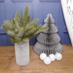 Artificial Christmas Pine with Silver Glitter 40cm - X22025 BAY4B