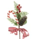 Candy Cane and Ribbon Pick 38cm - X25041 BAY 3A