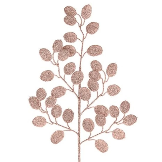 Glitter Silver Dollar Eucalyptus Pink 60cm - X23008