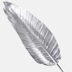 Metallic Banana Leaf Silver 100cm - X23041 BAY2B