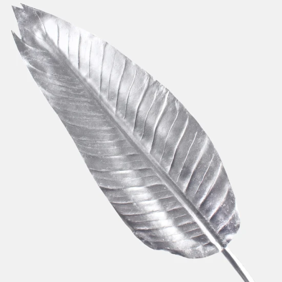 Metallic Banana Leaf Silver 100cm - X23041 BAY2B