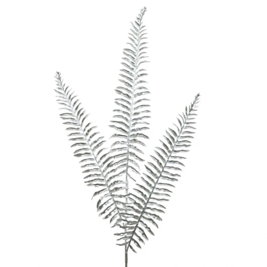 Chrome Silver Christmas Fern Spray 85cm - X24005 BAY3B