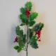 Artificial Holly Branch with Red Berries 51cm - X20002 BAY2C