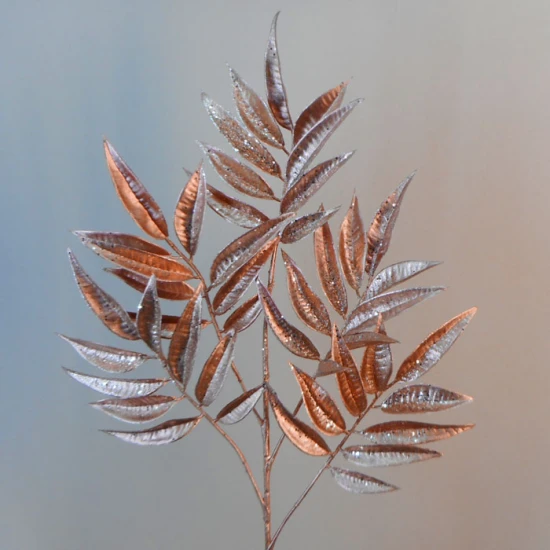 Glitter Ficus Leaves Rose Gold 68cm - X20053