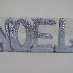 Christmas Decorations | Noel Letters Silver - X052a