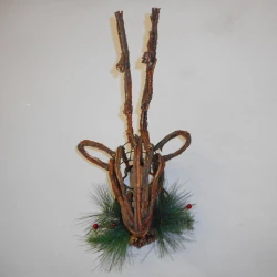 Rustic Alpine Stags Head Wall Decoration - 17X083