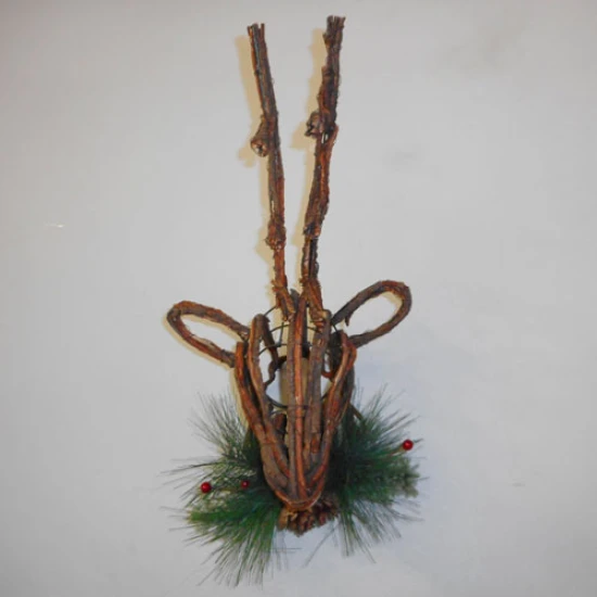 Rustic Alpine Stags Head Wall Decoration - 17X083