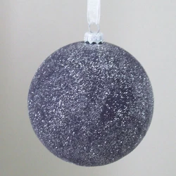 75mm Shatterproof Christmas Baubles Purple Frosty - 15X044 