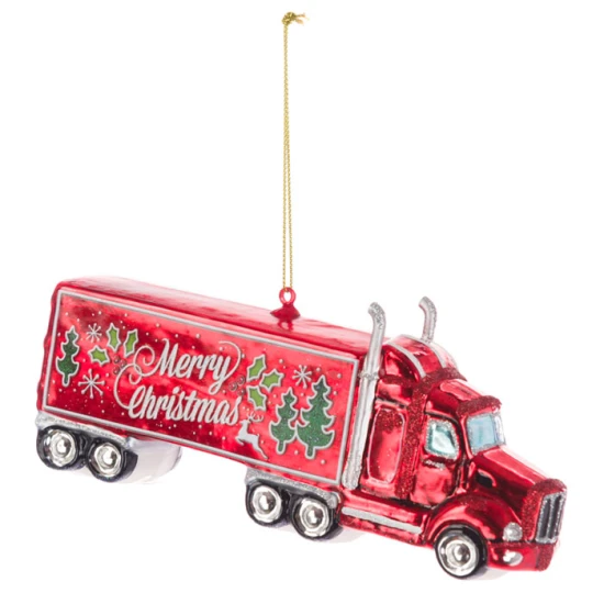 Glass Truck Christmas Baubles - X21065