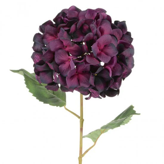 Luxury Artificial Hydrangeas Aubergine 68cm - X21068 